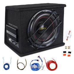 12 5800W Car Subwoofer+Sub Enclosure Speaker Sound System Car Audio Amplfier US