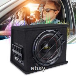 12 5800W Car Subwoofer+Sub Enclosure Speaker Sound System Car Audio Amplfier US