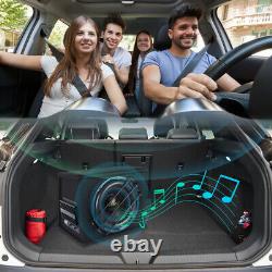 12 5800W Car Subwoofer+Sub Enclosure Speaker Sound System Car Audio Amplfier US