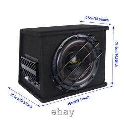 12 5800W Car Subwoofer+Sub Enclosure Speaker Sound System Car Audio Amplfier US