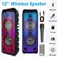 12 Dual Bluetooth Speaker Spf-1212r Sub Woofer Party Heavy Bass Sound System Us