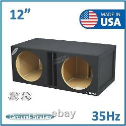 12 Dual Center Vented Ported Sub Box Subwoofer Enclosure Speaker Box Car Audio