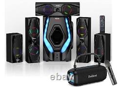 1200W Surround Sound System 10 Subwoofer Home Theater & 60W Bluetooth Speaker