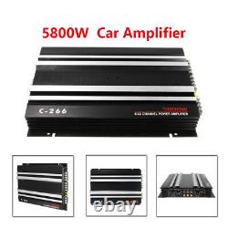 12V 4 Channel 5800W Car Vehicle Amplifier Stereo Audio Speaker Amp For Subwoofer