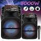15 12 5000w Portable Bluetooth Speaker Subwoofer Heavy Bass Sound Pa System Fm