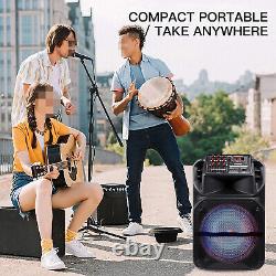 15 12 5000W Portable Bluetooth Speaker Subwoofer Heavy Bass Sound PA System FM