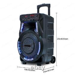 15 2700W Portable Bluetooth Speaker Subwoofer Heavy Bass Party DJ with Stand