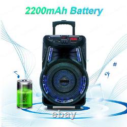 15 2700W Portable Bluetooth Speaker Subwoofer Heavy Bass Party DJ with Stand