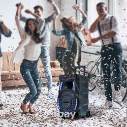 15 2700W Portable Bluetooth Speaker Subwoofer Heavy Bass Party DJ with Stand