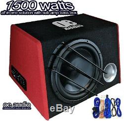 1500 watts 12 Bass box car audio sub woofer amp active amplified NEW 2019/20