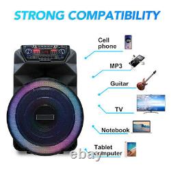 18 4500W Portable Bluetooth Speaker Subwoofer Heavy Bass Party DJ System withMic