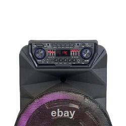 18 4500W Portable Bluetooth Speaker Subwoofer Heavy Bass Party DJ System withMic