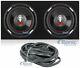 2 Boss 12 4600w Rms Car Audio Subwoofers+sealed Sub Box Enclosure+speaker Wire
