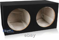 2 Boss 12 4600W RMS Car Audio Subwoofers+Sealed Sub Box Enclosure+Speaker Wire