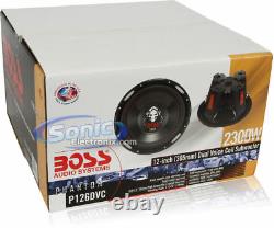2 Boss 12 4600W RMS Car Audio Subwoofers+Sealed Sub Box Enclosure+Speaker Wire