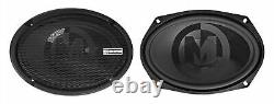 2 Pairs Memphis Audio PRX690C 6x9 120w Car Component Speakers+8 MTX subwoofer