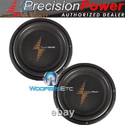 2 Precision Power Ph. 12 800w Rms 12 Dual 2-ohm Subwoofers Bass Speakers New