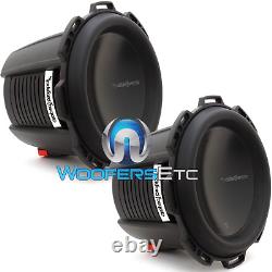 2 Rockford Fosgate T1d412 Power 12 1600w Dual 4-ohm Subwoofers Bass Speakers