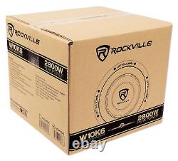 (2) Rockville W10K6D4 V2 10 4000 Watt Car Audio Subwoofers Dual 4-Ohm Subs