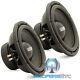 (2) Sundown Audio E-12 V3 D2 12 500w Rms Dual 2-ohm Car Subwoofers Speakers New