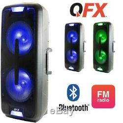 2X12 8600W Portable Bluetooth Speaker Sub woofer Heavy Bass Sound System Party
