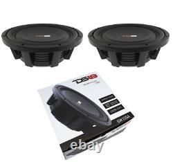 2x 10 Shallow Mount Subwoofers 2000W 4 Ohm Pro Audio Bass Speakers DS18 SW10S4