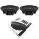 2x 12 Shallow Mount Subwoofers 2400w Dual 4 Ohm Pro Audio Speakers Ds18 Sw12d4