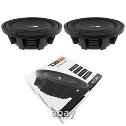 2x 12 Shallow Mount Subwoofers 2400W Dual 4 Ohm Pro Audio Speakers DS18 SW12D4