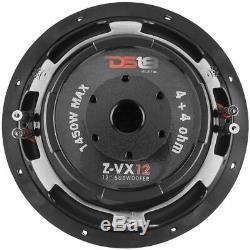 2x 12 Subwoofer 2900W Dual 4+4 Ohm Car Audio Bass Speaker DS18 Elite Z-VX12.4D