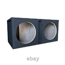 2x Car Audio Dual 12 Vented Subwoofer Stereo Sub Box Ported Enclosure Speakers