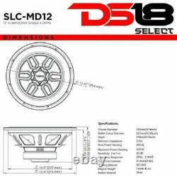2x DS18 SLC-MD12.4D 12 pro Sub woofers Audio Speaker Dual Voice Coil 4 Ohm