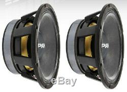 2x PRV Audio 12MR2000 Pro Midrange Midbass 2000W 8-Ohm Sub-Woofer Speaker (PAIR)
