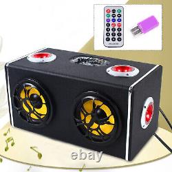 360° Bluetooth Car Speaker Heavy Bass Subwoofer Sound System USB 12V/24V+Remote