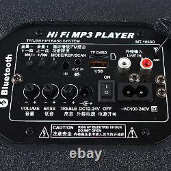 360° Bluetooth Car Speaker Heavy Bass Subwoofer Sound System USB Remote Control