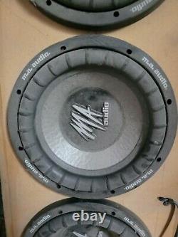 4 subwoofers MA Audio MA1000XL, used, one foam has mark, excellent condition