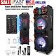 4500w Dual 10? Subwoofer Bluetooth Speaker Rechargable Party Withled Fm Karaok Dj