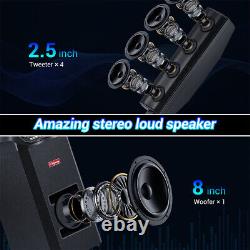 5000W Bluetooth Line Array Speaker Portable Sound System Party Subwoofer +2 Mic