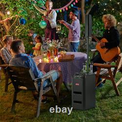 5000W Bluetooth Line Array Speaker Portable Sound System Party Subwoofer +2 Mic