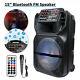 5000w Portable Bluetooth Speaker Subwoofer Heavy Bass Sound Pa System Fm 12 10