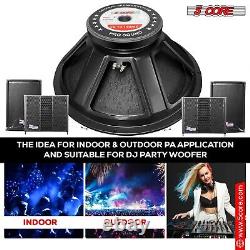 5Core 1000W PMPO 18 Raw Replacement Pro DJ PA Subwoofer Pair 8? With 95 Oz Magnet