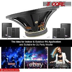 5Core 18 inch Subwoofer Replacement Loud Speaker 2500 W Sub Woofer PA DJ Audio