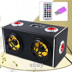 6'' 600W FM/USB/TF Bluetooth Speaker Car Subwoofer Heavy Bass Sound System