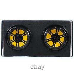 600W Bluetooth Car Subwoofer Enclosure Powered Speaker Surround Sound With RC