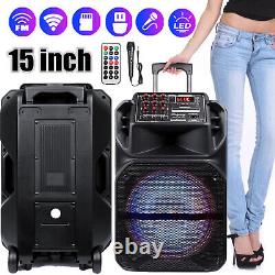 7000W Portable Bluetooth Speaker Sub woofer Heavy Bass Sound Party System With Mic