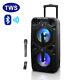 9000w Dual 10 Subwoofer Portable Bluetooth Party Speaker With Remote Light Mic