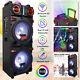 9000w Loud Bluetooth Speaker Dual 10 Subwoofer Stereo Sound Disco Ball With Mic