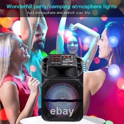 9000W Portable Bluetooth Speaker 15 Subwoofer Heavy Bass Party System AUX & Mic