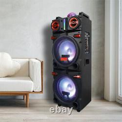 9000W Portable Bluetooth Speaker Heavy Bass Sound System Party Dual10 Subwoofer