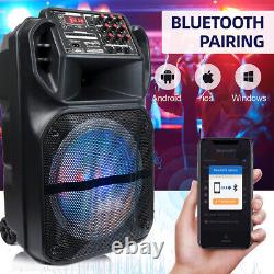 9000W Portable Bluetooth Speaker Sub Woofer Heavy Bass Sound System Party & Mic