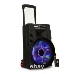 Acoustic Audio Battery Powered 15 Bluetooth Party Speaker with Lights and Mic